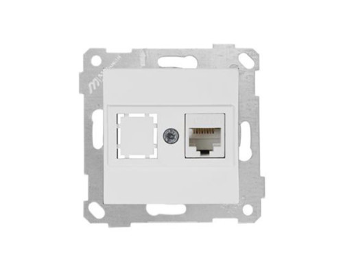 Rita - Розетка 1хRJ-45 кат. 6 UTP, белая
