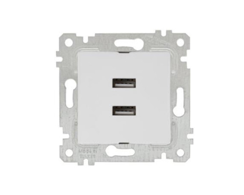 Rita - Розетка 2xUSB Type A, белая