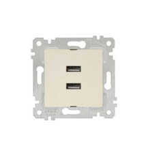 Rita - Розетка 2xUSB Type A, сл.кость