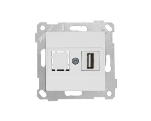 Rita - Розетка 1xUSB Type A, для передачи данных, белая