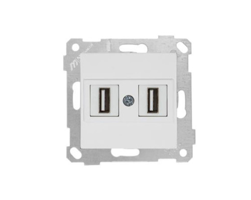 Rita - Розетка 2xUSB Type A, для передачи данных, белая