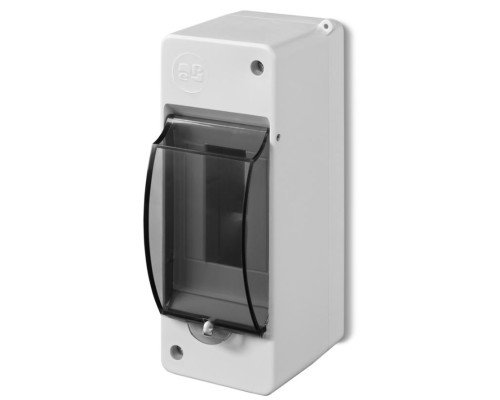 Коробка электротехническая для пломбировки MINI S-2, 2M, без клемм,  дымчатая дверца, 141x53x66mm, IP30