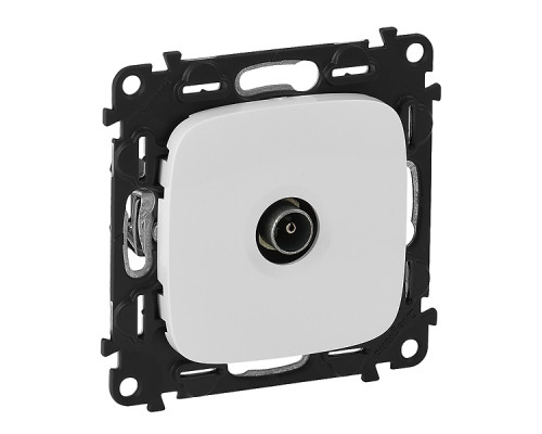 Valena Allure - Розетка TV проходная 1,5dB/14dB, 0-2400MHz, белая (инд. упаковка)
