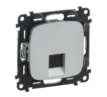 Valena Allure - Розетка 1хRJ-45 UTP CAT6, алюминий (инд. упаковка)