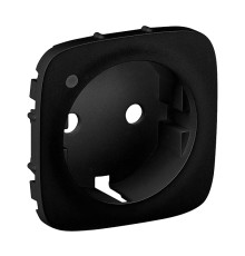 Valena Allure - Лицевая панель розетки 2P+E с линзой для подсветки/индикации антрацит