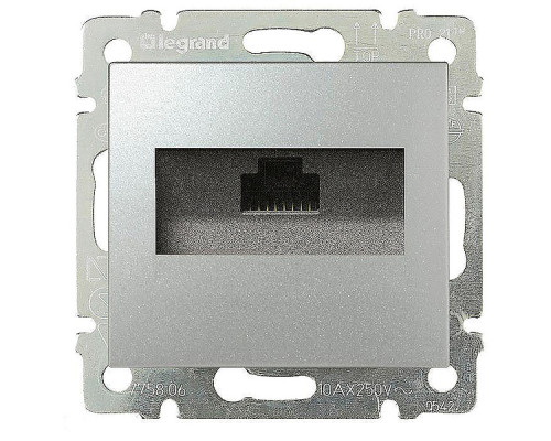 Valena - Розетка 1хRJ-45 STP CAT6 монтаж на винтах, алюминий