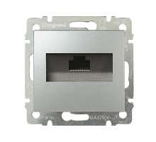 Valena - Розетка 1хRJ-45 UTP CAT6 монтаж на захватах, алюминий