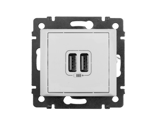 Valena - Розетка с 2-мя коннекторами USB, белая