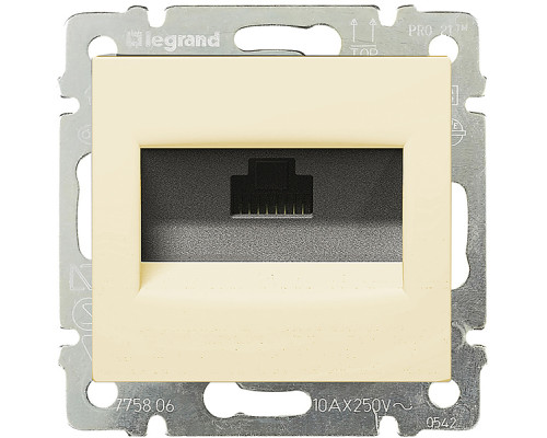 Valena - Розетка 1хRJ-45 UTP CAT6, сл.кость