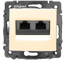 Valena - Розетка 2хRJ-45 UTP CAT6, сл.кость