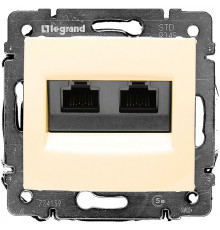 Valena - Розетка 2хRJ-45 UTP CAT6, сл.кость