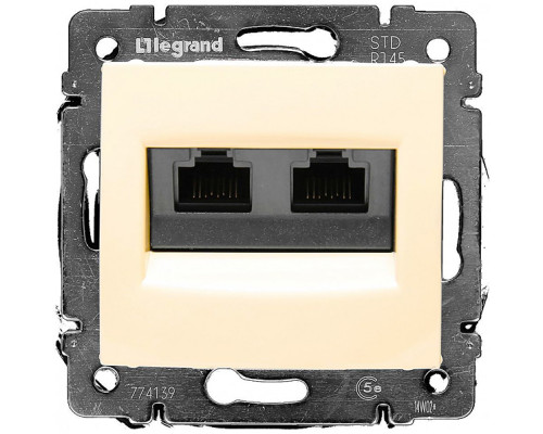 Valena - Розетка 2хRJ-45 UTP CAT6, сл.кость