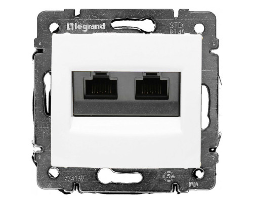 Valena - Розетка 2хRJ-45 UTP CAT5E 8конт., белая