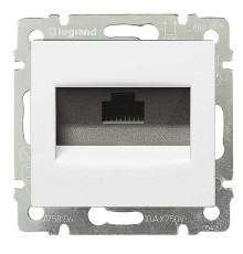 Valena - Розетка 1хRJ-45 UTP CAT6E, белый
