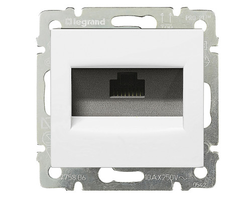 Valena - Розетка 1хRJ-45 UTP CAT6E, белый