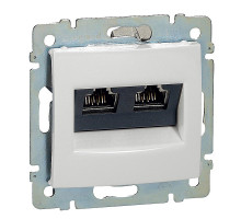 Valena - Розетка 2хRJ-45 UTP CAT6E, белая