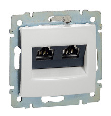Valena - Розетка 2хRJ-45 UTP CAT6E, белая