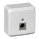 Розетка телефонная, открытая установка Schneider Electric Этюд TELA-001B Белый - TELA-001B