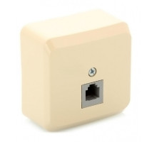 Розетка телефонная, открытая установка Schneider Electric Этюд TELA-001K Кремовый - TELA-001K