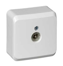 Розетка TV, открытая установка Schneider Electric Этюд TVA-002B Белый - TVA-002B