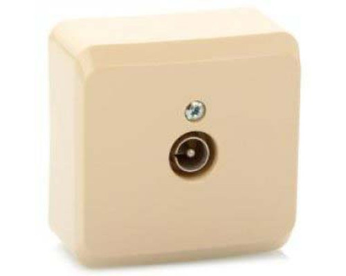Розетка TV, открытая установка Schneider Electric Этюд TVA-002K Кремовый - TVA-002K
