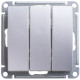 Выключатель 3-клавишный Schneider Electric Wessen59 VS0510-351-5-86 Матовый хром | арт.VS0510-351-5-86