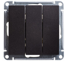 Выключатель 3-клавишный Schneider Electric Wessen59 VS0510-351-6-86 Черный бархат | арт.VS0510-351-6-86