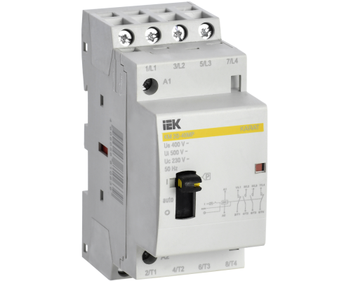 Контактор модульный с ручным управлением КМ20-40МР AC KARAT IEK - MKK12-20-40