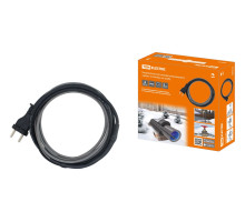 Нагревательный саморегулирующийся кабель "Стоплёд" НСК6-Н с вилкой, на трубу (6м/96Вт) TDM