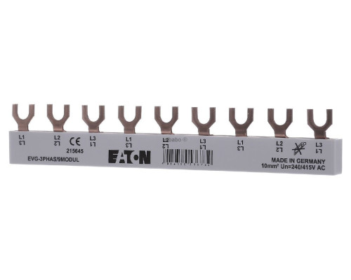 Шина соединительная EVG-3PHAS/9MODUL, 3P, 63A, тип вилка, 9M | арт.215645