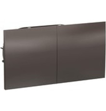 Розетка AtlasDesign ATN000628 2-мест. с/з с/ш со сдвиж. крыш., мокко