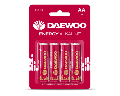 AA 4шт DAEWOO ENERGY Alkaline LR6 BL-4 2021