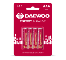 AAA 4шт DAEWOO ENERGY Alkaline LR03 BL-4 2021