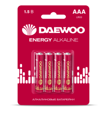 AAA 4шт DAEWOO ENERGY Alkaline LR03 BL-4 2021