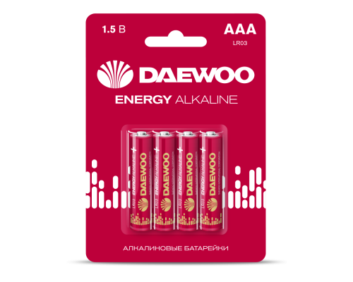 AAA 4шт DAEWOO ENERGY Alkaline LR03 BL-4 2021