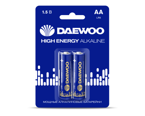 AA 2шт DAEWOO HIGH ENERGY Alkaline LR6 BL-2