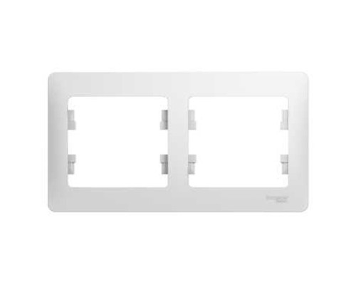 Рамка на 2 поста горизонтальная Schneider Electric Glossa GSL000102 Белый - GSL000102
