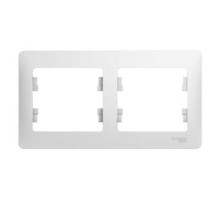 Рамка на 2 поста горизонтальная Schneider Electric Glossa GSL000102 Белый - GSL000102