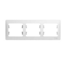 Рамка на 3 поста горизонтальная Schneider Electric Glossa GSL000103 Белый - GSL000103