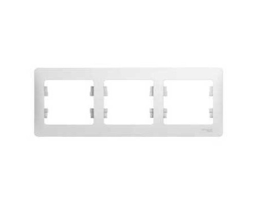 Рамка на 3 поста горизонтальная Schneider Electric Glossa GSL000103 Белый - GSL000103