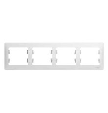 Рамка на 4 поста горизонтальная Schneider Electric Glossa GSL000104 Белый - GSL000104