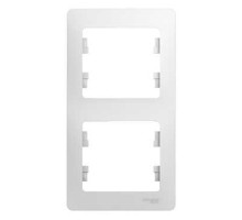 Рамка на 2 поста вертикальная Schneider Electric Glossa GSL000106 Белый - GSL000106