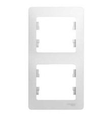 Рамка на 2 поста вертикальная Schneider Electric Glossa GSL000106 Белый - GSL000106