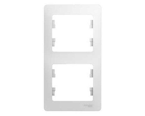 Рамка на 2 поста вертикальная Schneider Electric Glossa GSL000106 Белый - GSL000106