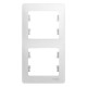 Рамка на 2 поста вертикальная Schneider Electric Glossa GSL000106 Белый - GSL000106