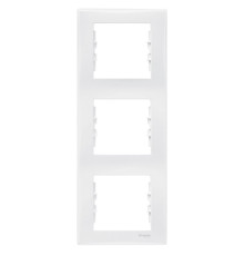 Рамка на 3 поста вертикальная Schneider Electric Glossa GSL000107 Белый - GSL000107