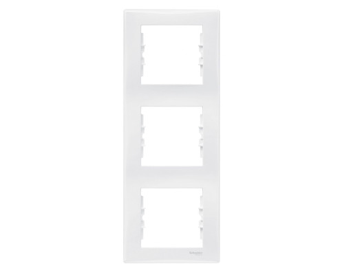 Рамка на 3 поста вертикальная Schneider Electric Glossa GSL000107 Белый - GSL000107