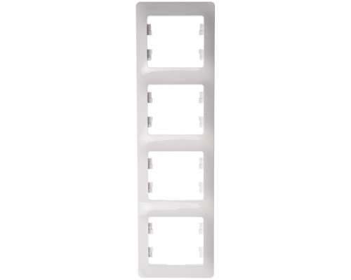 Рамка на 4 поста вертикальная Schneider Electric Glossa GSL000108 Белый - GSL000108