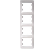 Рамка на 4 поста вертикальная Schneider Electric Glossa GSL000108 Белый - GSL000108