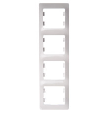 Рамка на 4 поста вертикальная Schneider Electric Glossa GSL000108 Белый - GSL000108